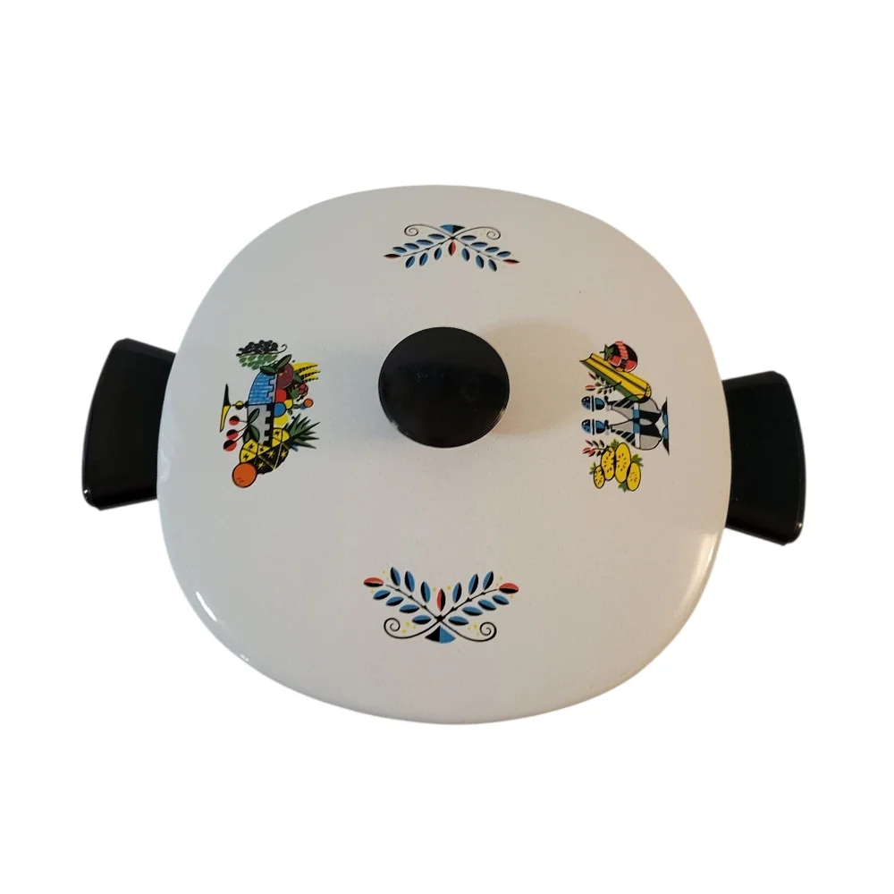 Vintage white enameled